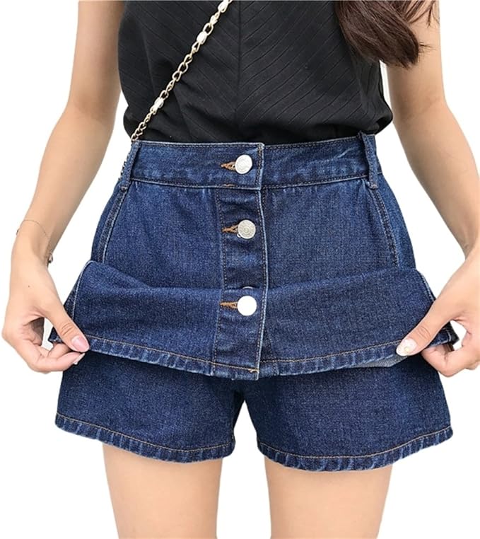 LINNUO Minigonna di Jeans con Bottoni Casuale Pantaloncini Denim A-Line  Skirt Vita Alta Club Sportivi Donna (#2Blu Scuro,CN 2XL) : Amazon.it:  Abbigliamento