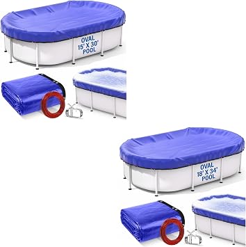 15 x 30 Oval Winter Pool Cover+18 x 34 Oval Winter Pool Cover