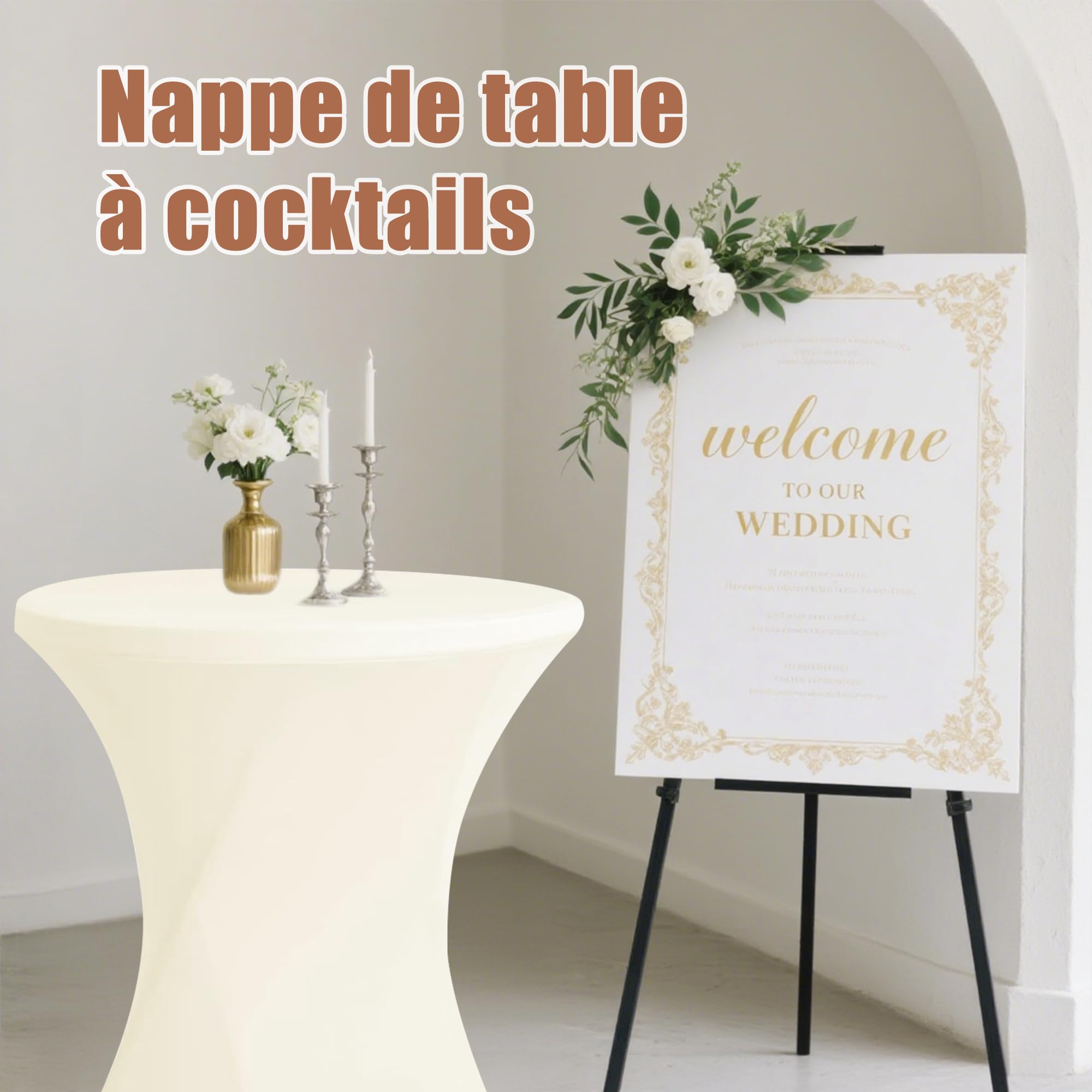 SUKAIKEQA Tovaglie elastiche stretch • Vari colori/dimensioni • Design moderno e minimalista • Facili da installare • Perfette per bar, tavoli rotondi, matrimoni, feste • Atmosfera elegante