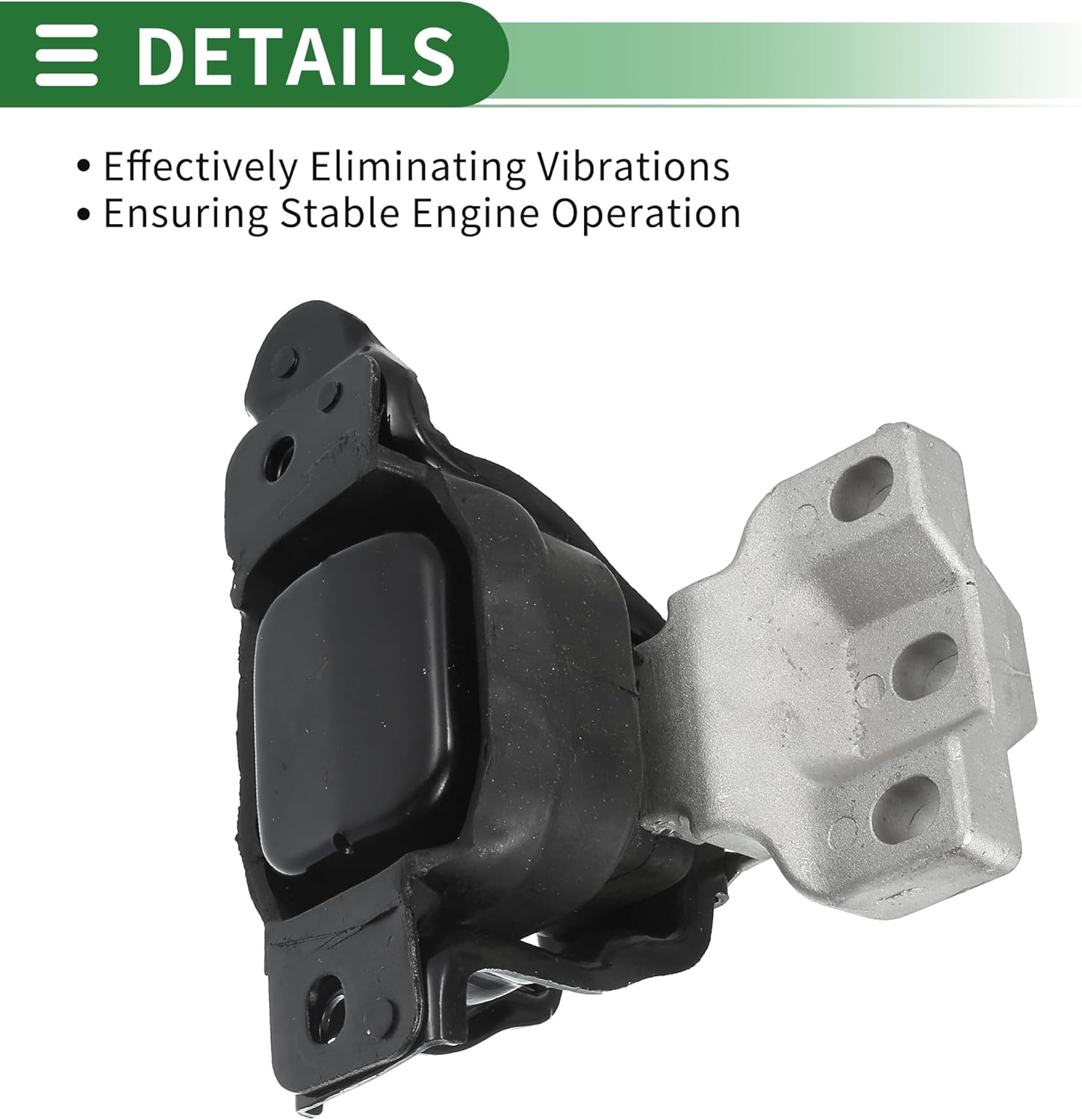 Motoforti Engine Motor Mount, Support Engine Mount, for Chrysler Town & Country 3.3L, 3.8L 2001-2007, No.4861271AD, Black