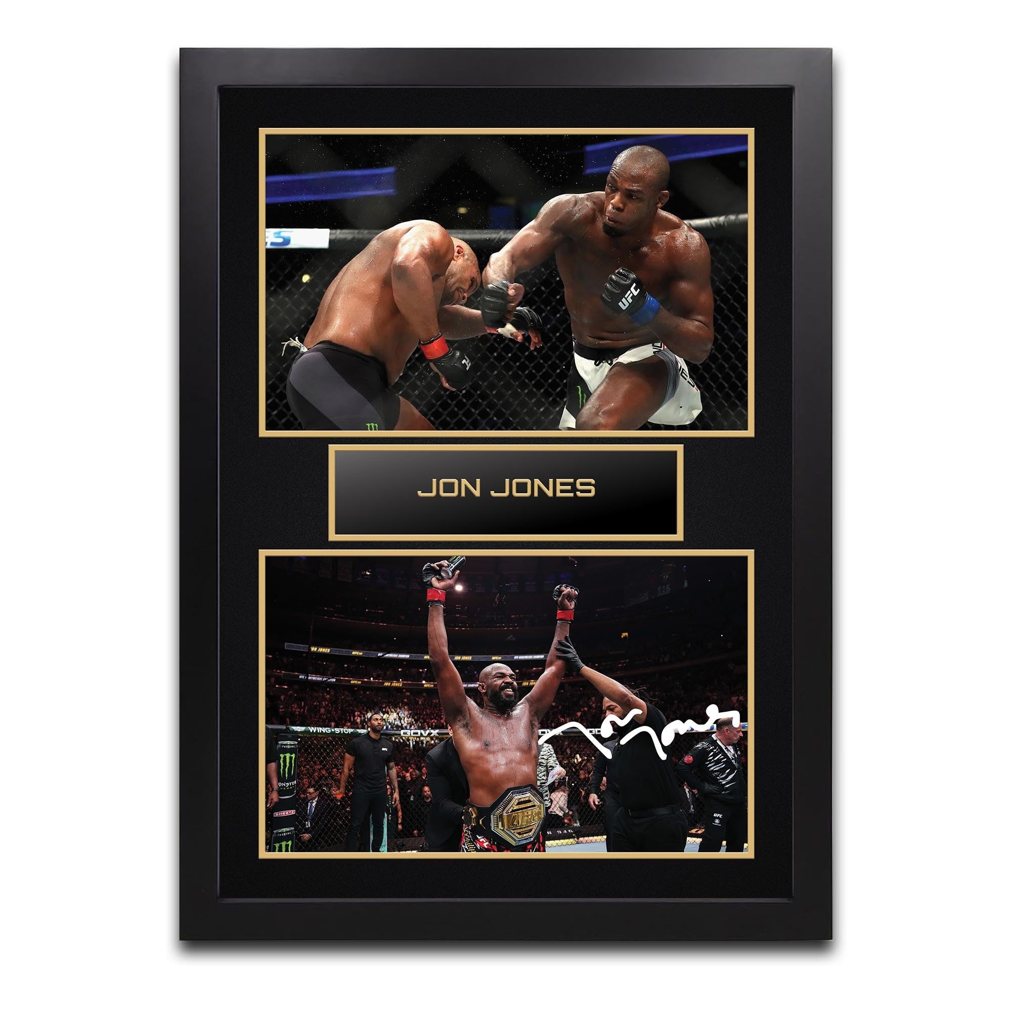 Memorabilia Hub A3 Framed Jon Jones Mma Ufc Printed Autograph Memorabilia - Framed Gift