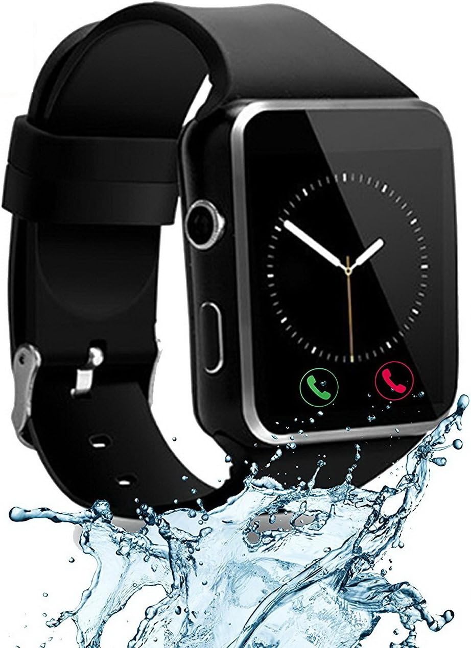[U.S. Office & Warranty Smart Watch] All-in-1 Smartwatch Watch Cell Phone for Android, Samsung, Galaxy Note, Nexus, HTC, Sony (Black, M)