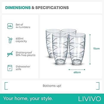 Artrylin Reusable Colorful Plastic Drinkware Tumblers 12 Pcs 500ML Unbreakable Water Cups Set For Party Home Office