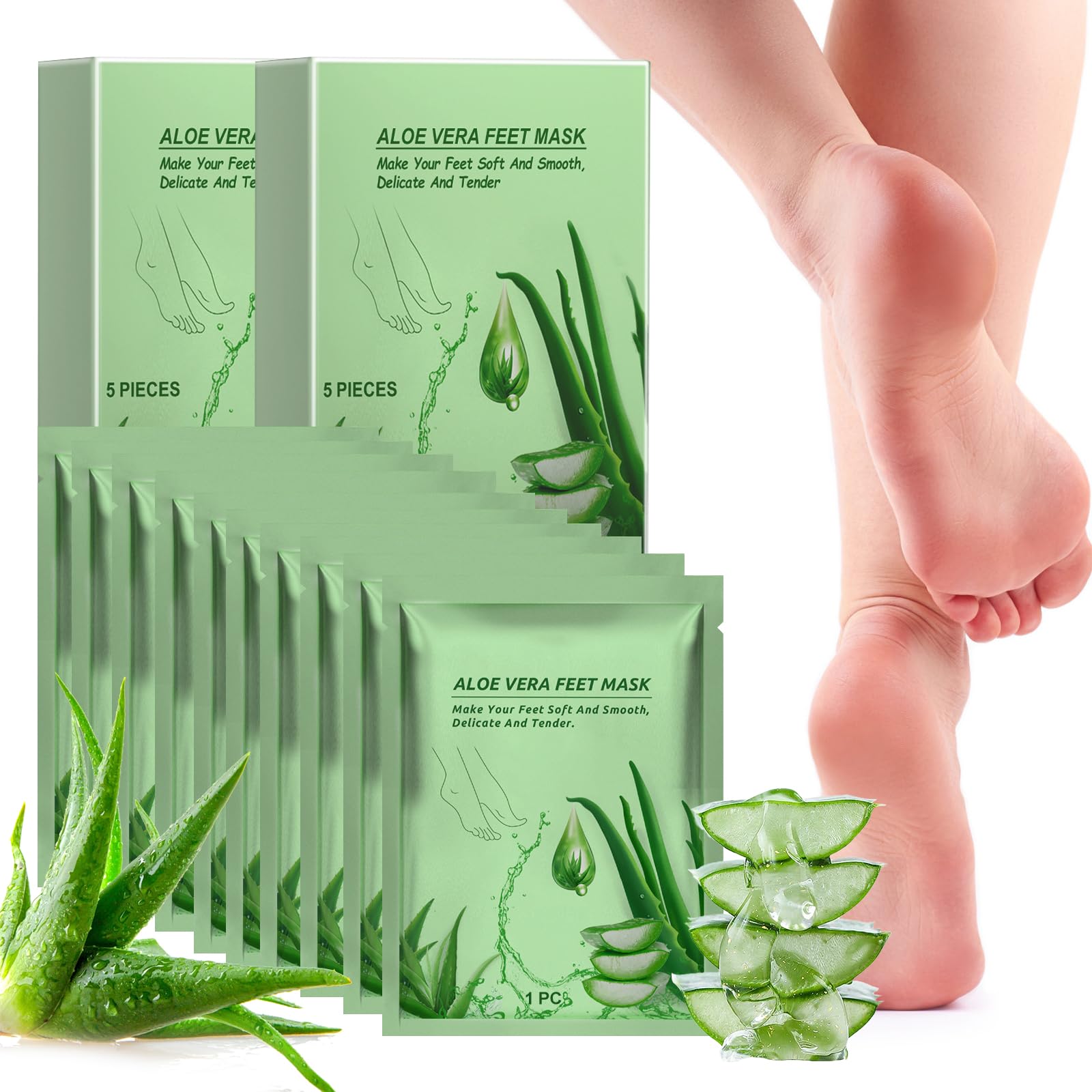 10 works Foot Mask Peel, Foot Peel Mask for Hard Skin Foot Exfoliating Socks