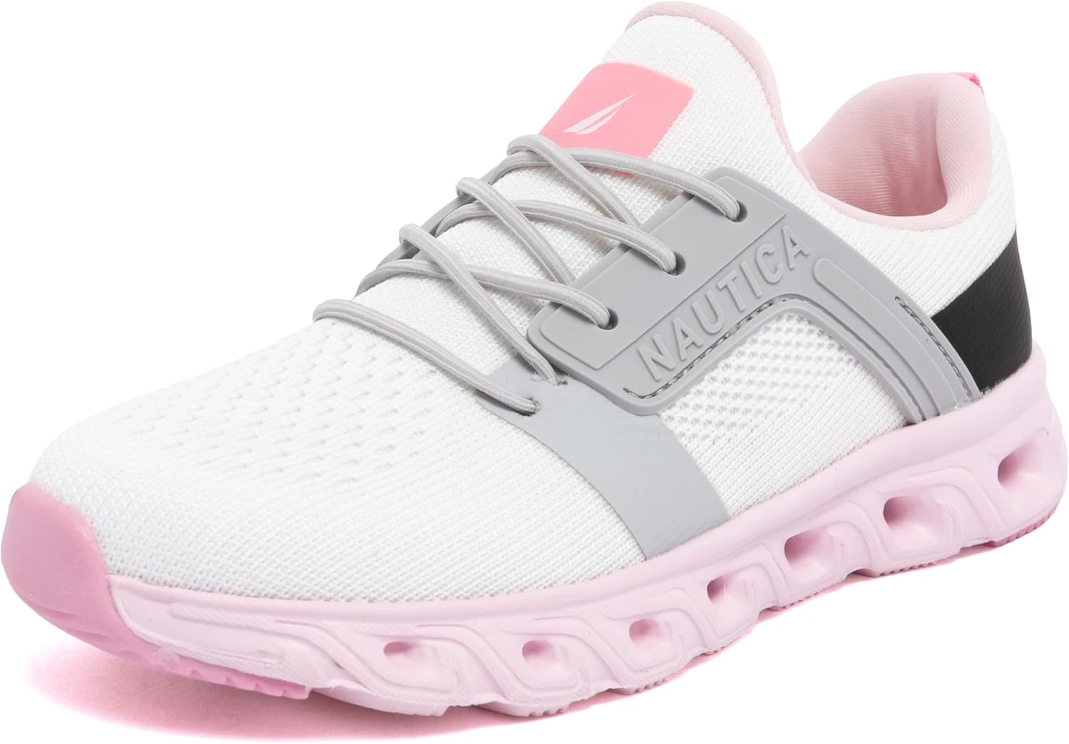 Nautica Kids Running Sneakers – Slip-On Athletic Shoes with Bungee Laces – Boys and Girls, Little Kid/Big Kid Sizes