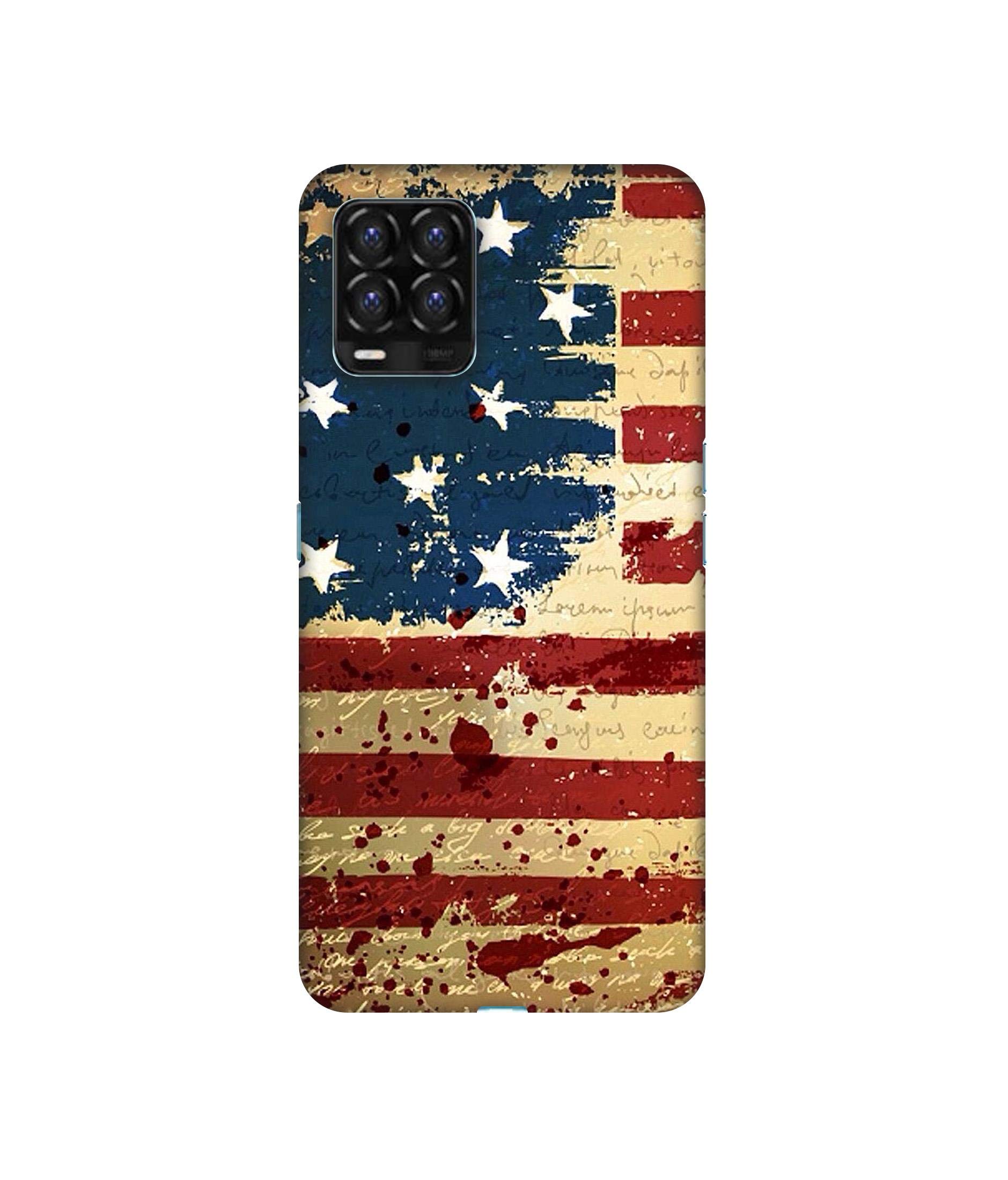 Casotec Colorful USA Flag Design 3D Printed Hard Back Case Cover for Realme 8/8 Pro