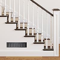 Vista 2 de Geesatis Cubiertas de ventilación para piso, gabinete, pared, techo – Rejilla de aluminio resistente a la oxidación con tornillos, paquete de 2