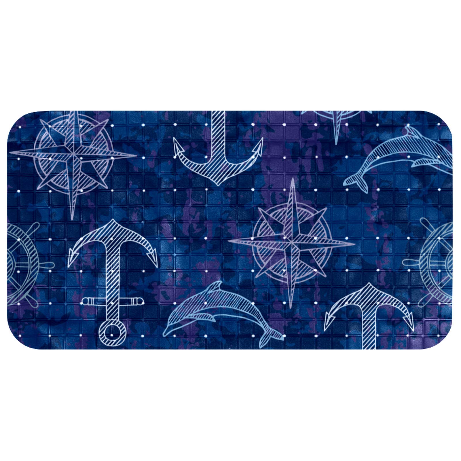 Tubmats tapis de bain Bennigiry design élégant 37,5 x 68,5 cm pour sols lisses