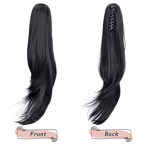 Miniatura 2 de Extensión de cola de caballo, extensión de pelo sintético ondulado de 20 pulgadas de largo, peluca de cola de caballo con clip, cola de caballo