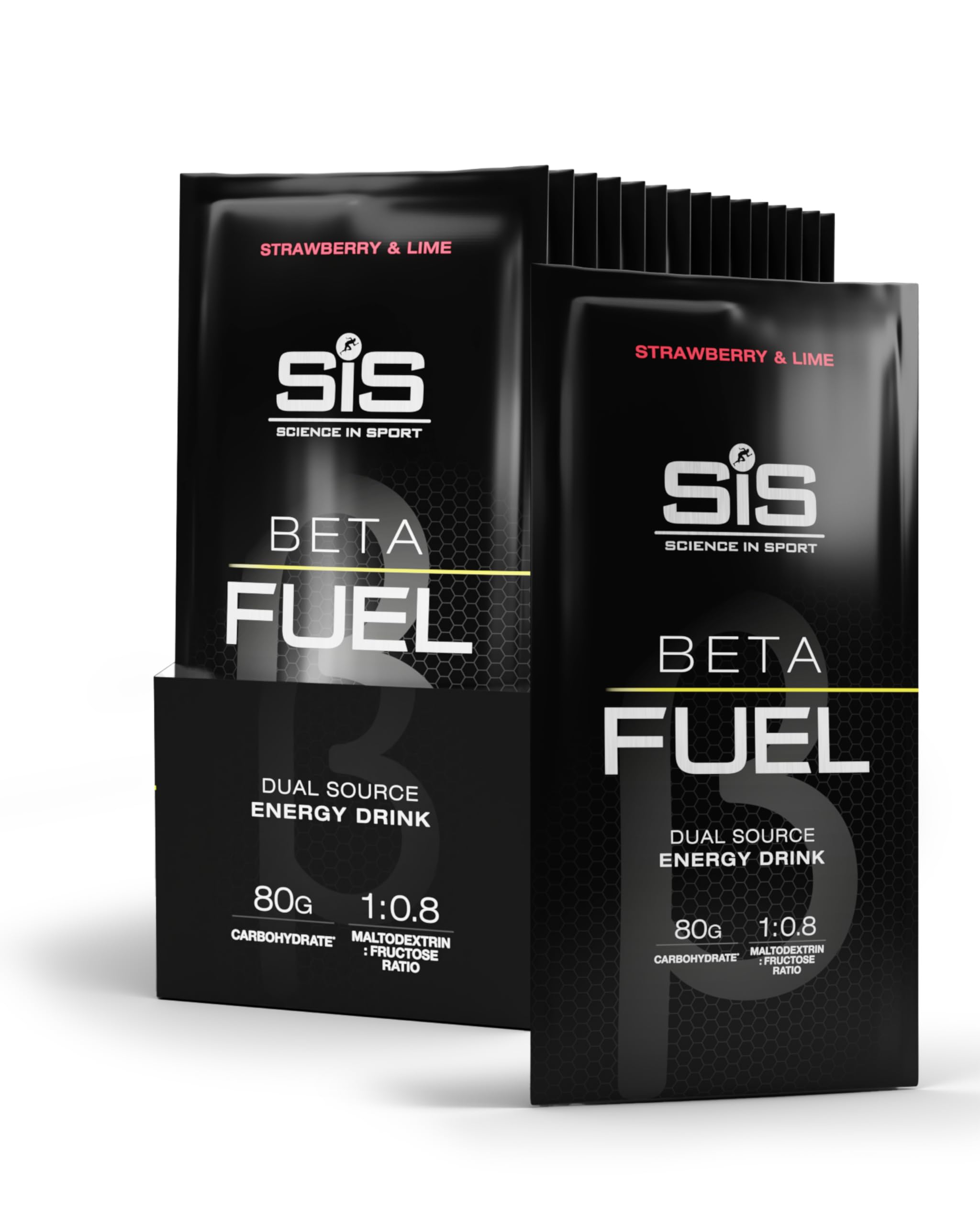 – Science In Sport Beta Fuel 80 | 80g Carbohydrates | 1:0.8 Maltodextrin:Fructose Ratio | Dual Source Energy Drink | Easily Digestible | Strawberry & Lime Flavour | 15 Pack