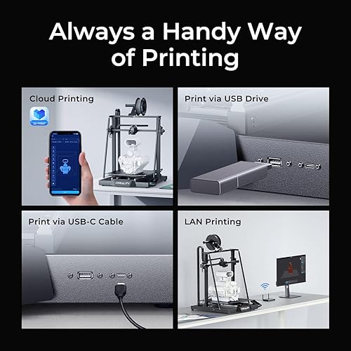 Miniatura 3 de Creality Impresora 3D grande CR-M4, 17.71 x 17.71 x 18.5 pulgadas, tamaño de impresión grande, 25 puntos CR Touch nivelación automática, extrusora