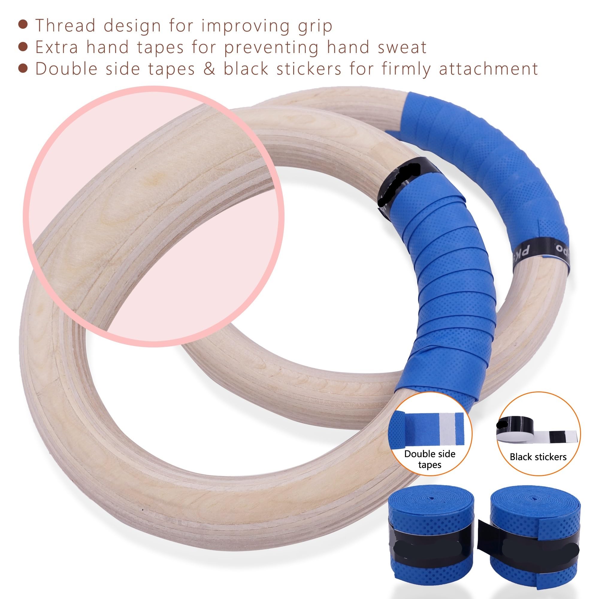 Anelli da Ginnastica Anelli da Ginnastica 25/28 mm con Fibbie Regolabili 1-5 m Cinghie for Fitness Palestra Domestica trazioni Flessioni Muscoli Allenamento