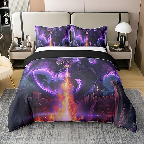 Feelyou Dragon Comforter Cover Set Twin