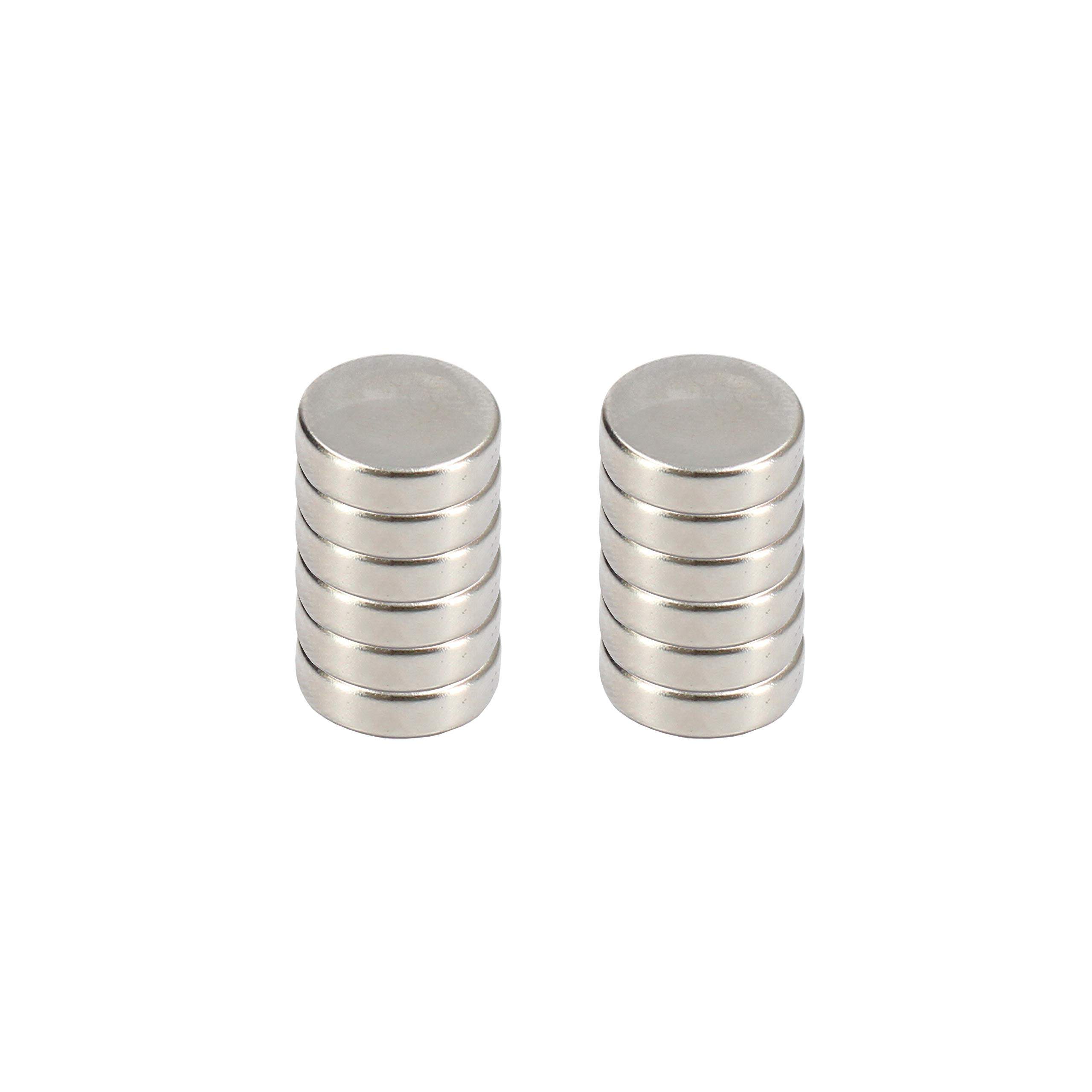 Ferrestock FSKNDC003 Imanes Redondos de neodimio, 0, 18 x 5 mm, Set de 12 Piezas
