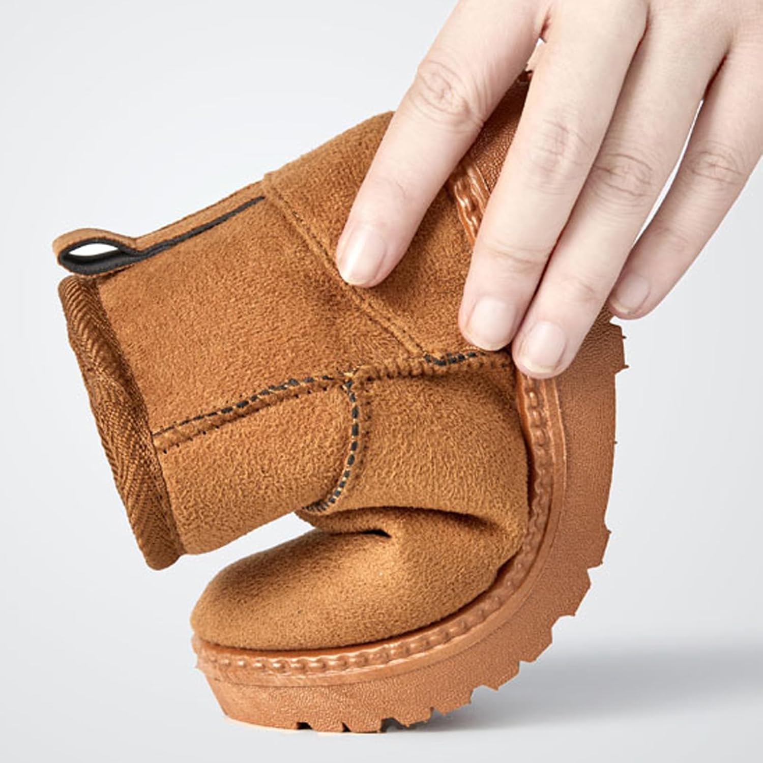 Boys' Girls' Toddlers' Slip-on Winter Boots Warm Fur-lined Outdoors Round-toe Ankle Booties