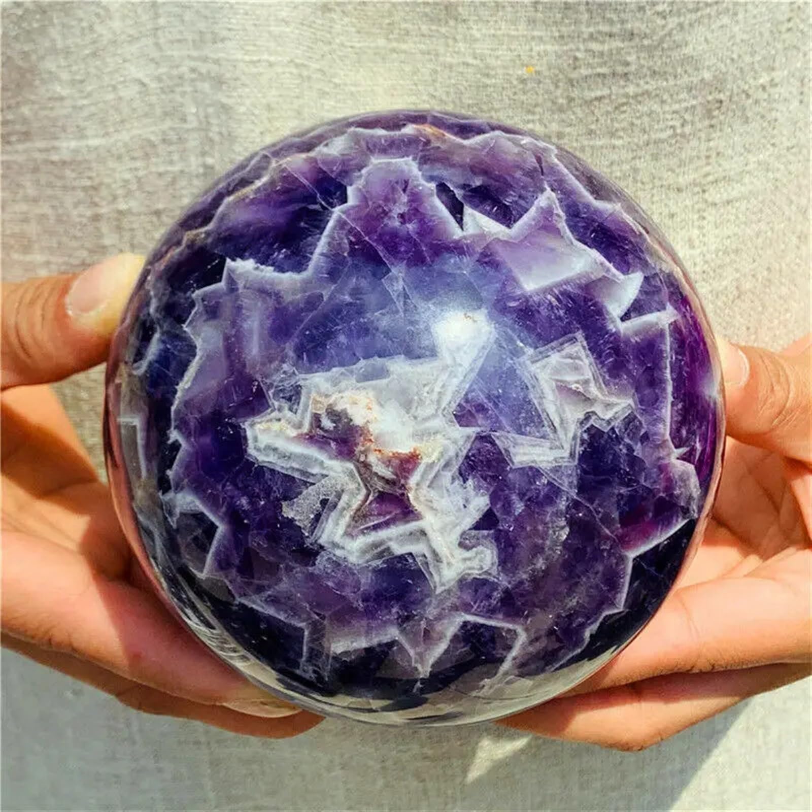 SHFTQXSLAT Dreamlike Purple Crystal Ball Sphere Ornaments (Size : 700-800g)