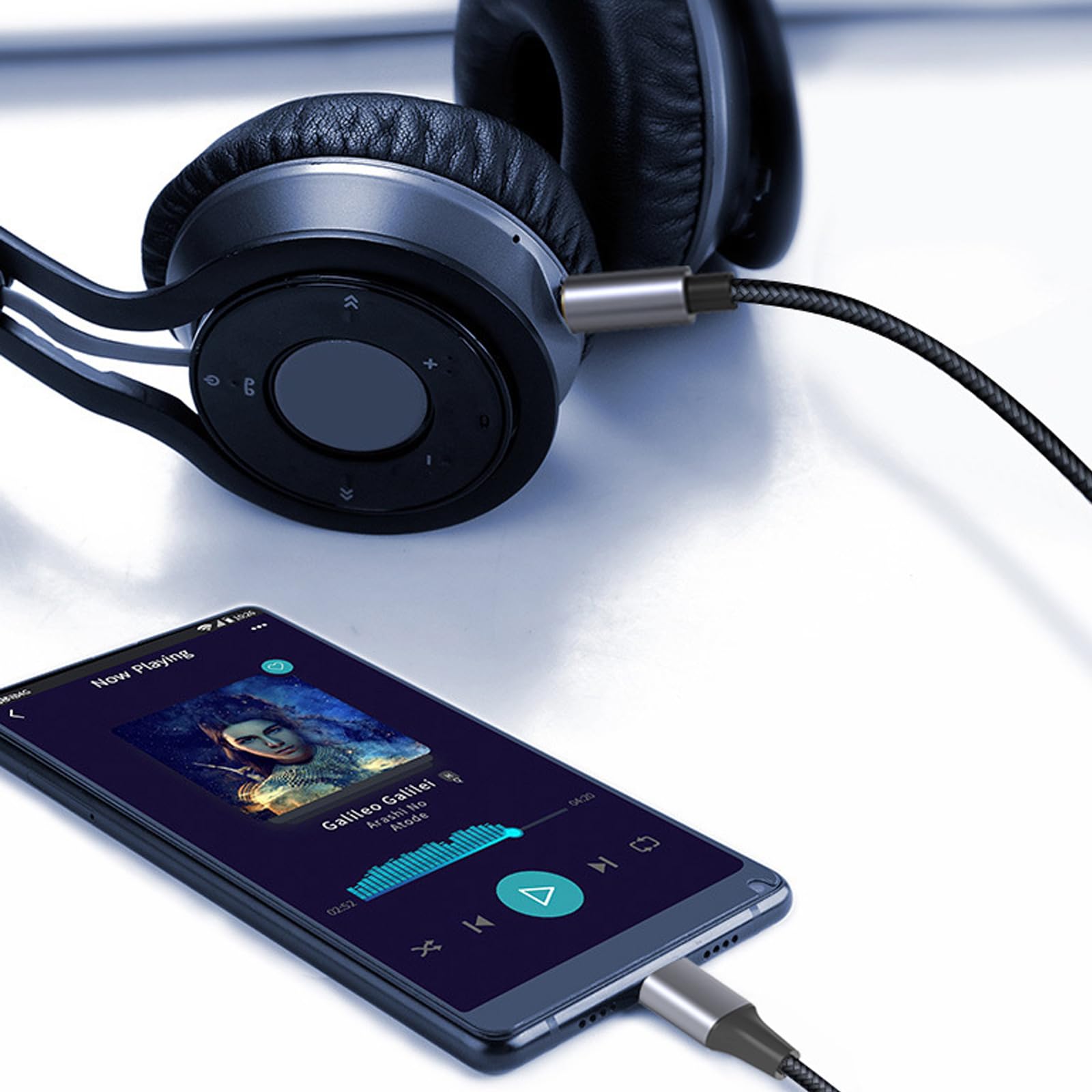 MOTONG USB Typ C auf 3,5 mm AUX-Klinkenkabel, USB-Typ-C-Stecker auf 3,5 mm TRRS-Audio-Stecker, Kopfhörer, Auto-Stereo-Kabel, Adapter für Handy, Tablet