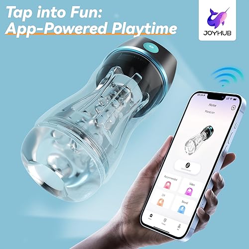 Miniatura 31 de EINSEO Masturbador masculino interactivo AI - Juguetes sexuales masculinos para adultos, juguetes sexuales masculinos con 7 modos de empuje y 7