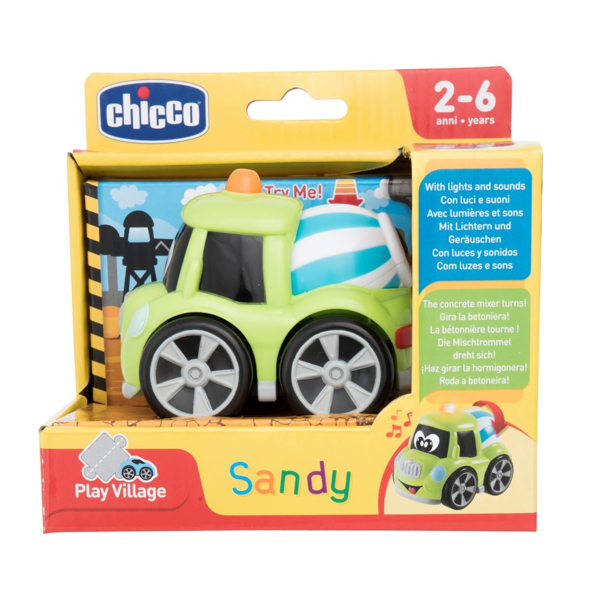 Chicco Sandy - Mini vehiculos de construcción con Luces y Sonidos, y Movimiento Libre de Ruedas — view 6