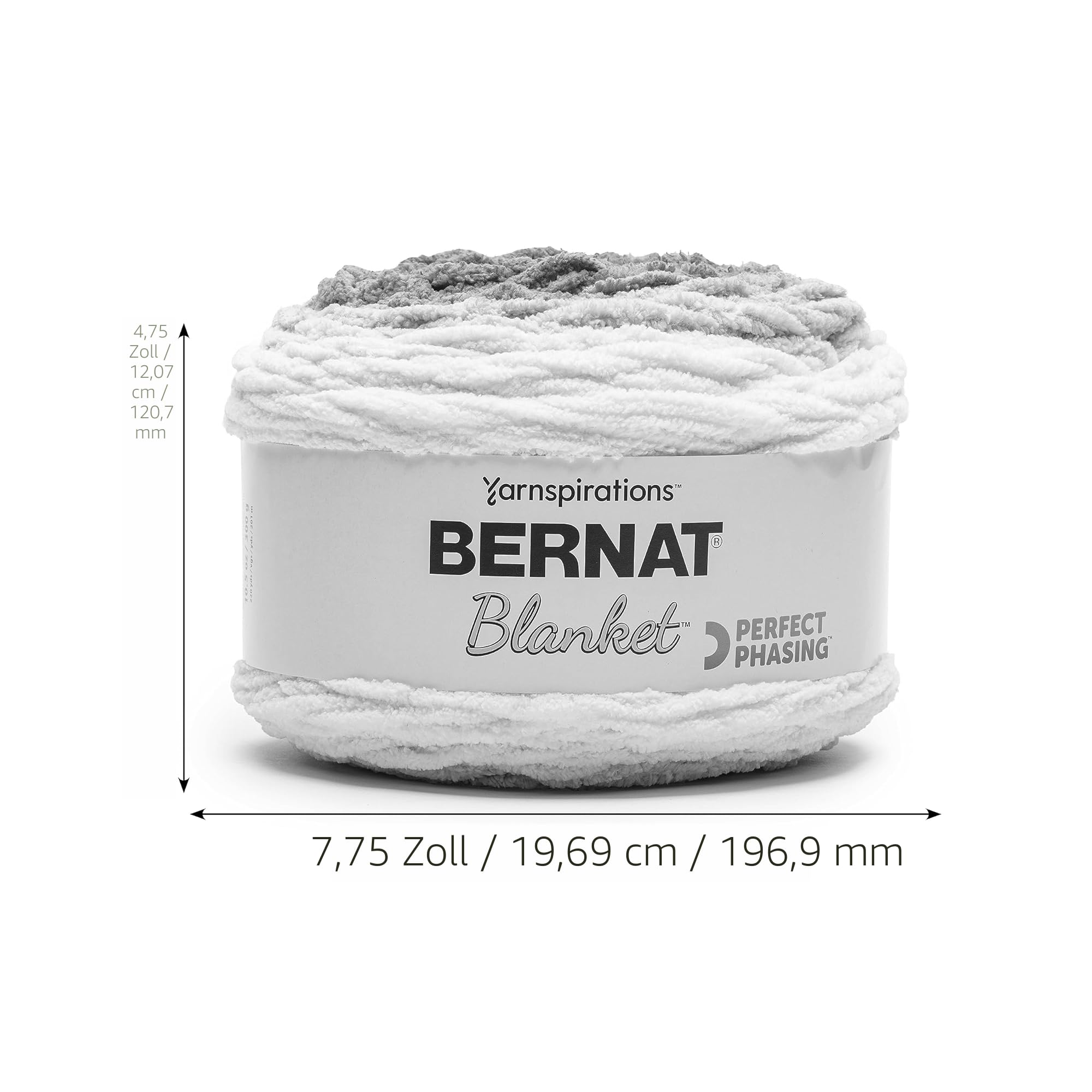 Bernat Blanket Perfect Phasing Garn, 2er-Pack à 299,37 g, 100% Polyester, Nr. 6 Super Bulky, 201 m, für Stricken, Häkeln, Handarbeiten und Amigurumi, Tiefblaue Torte