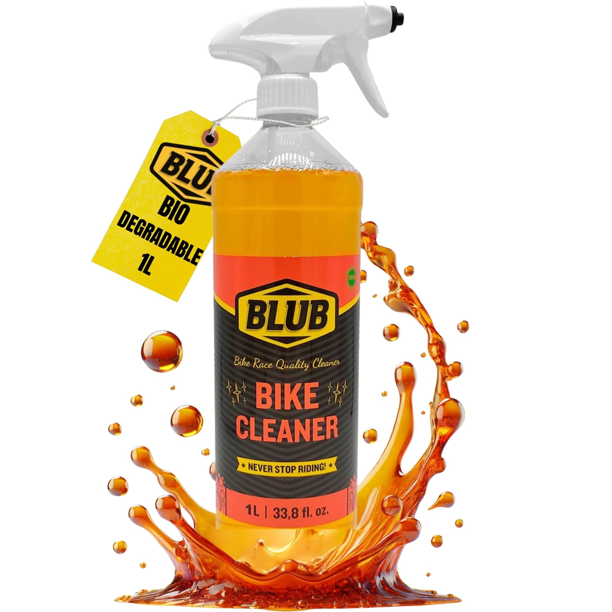 Bike Cleaner 1L – bike cleaner spray for MTB, Road & BMX – Eco wash for Full cleaning – Safe on All Materials – Foaming bicycle cleaner – Essential in Every bike cleaning kit