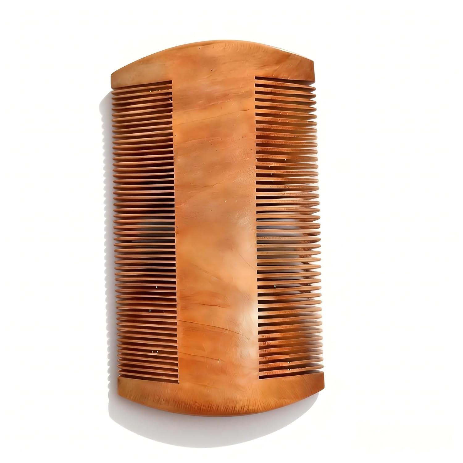 Wooden Beard & Mustache Comb for Men, Tangle-Free Sandal Scent Travel Beard Straightener Comb for Facial Hair Grooming & Care