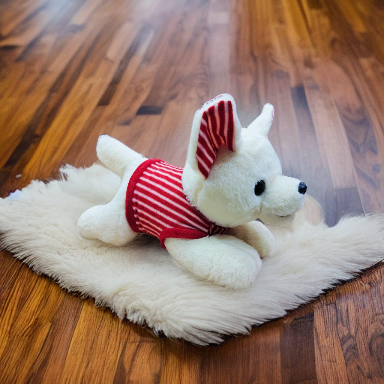 Happy Dog Peluche pour filles, bébés, garçons, petite amie, 35 cm avec couleur crème