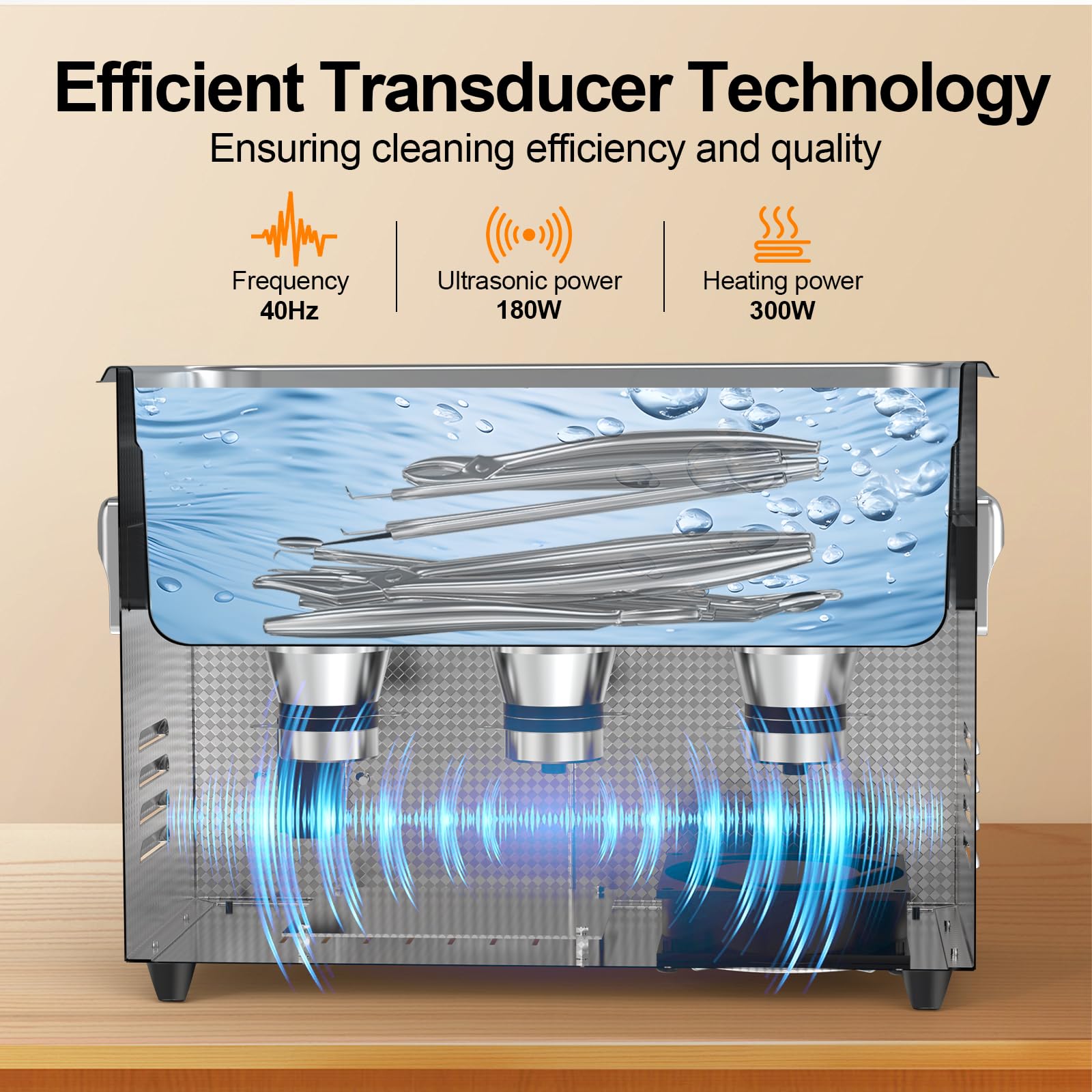 Granbo Professionelle Ultraschall-Maschine, Schmuck-Reiniger, Ultraschall-Maschine mit Heiz- und Entgasungs-Timer, digitaler Ultraschallreiniger für Brillen