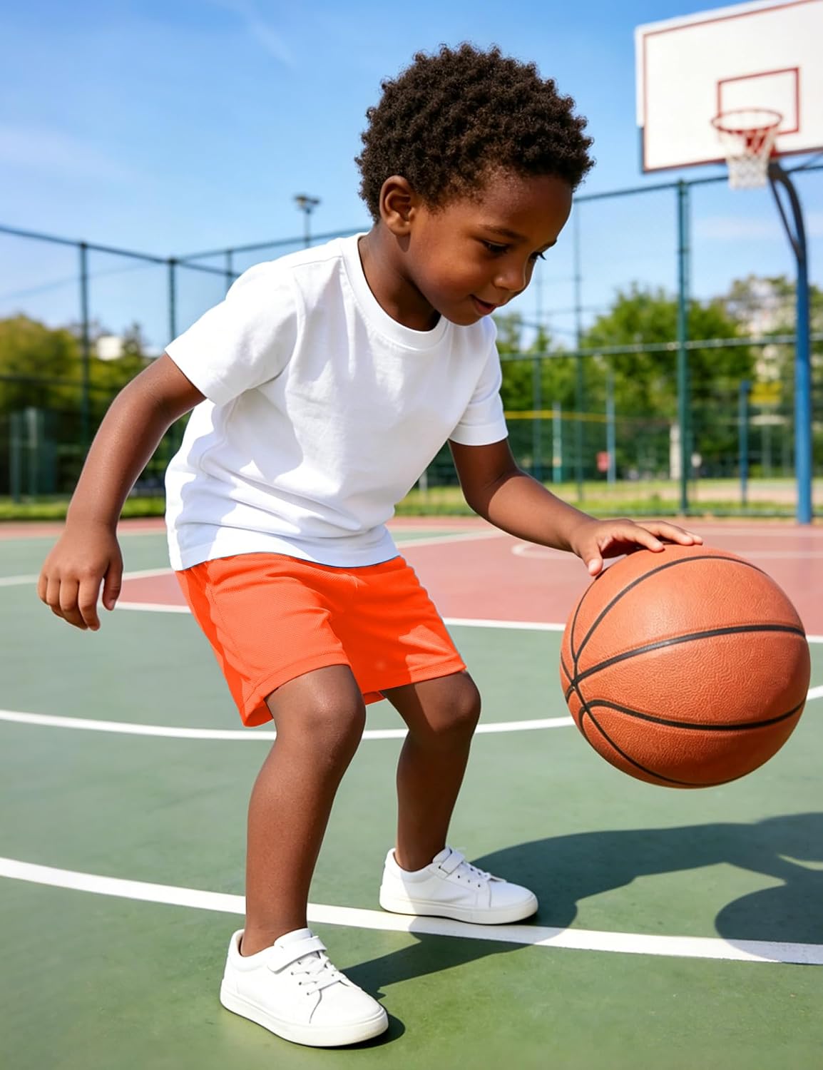 3 Pack Toddler Boy Soccer Shorts Baby Boys Athletic Basketball Shorts Summer Clothes for Sports Size 2-5T image 4