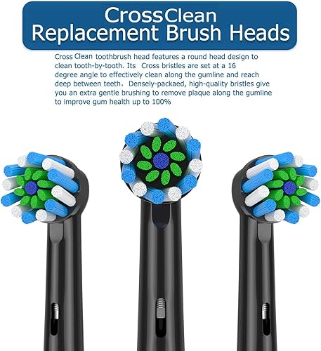 Miniatura 10 de AOBAMA Cabezales de cepillo de dientes de repuesto compatibles con Oral-B Braun, 16 cabezales de cepillo de dientes eléctricos para Oral B Cabezales