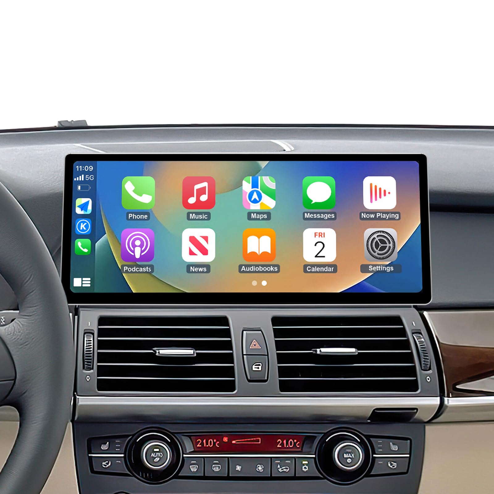 Autoradio touchscreen da 12,3 pollici per BMW X5/X6 E70 E71 2007-2010 con sistema CCC, supporta Apple Carplay/Android Auto/Mirrorlink/navigazione GPS, aggiornamento del display dell'autoradio