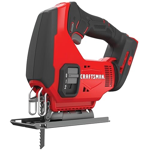 CRAFTSMAN V20 Cordless Jig Saw, 3 Orbital Settings, Up to 2,500 SPM, Bare Tool Only (CMCS600B) - Jig Saw (Tool Only)
