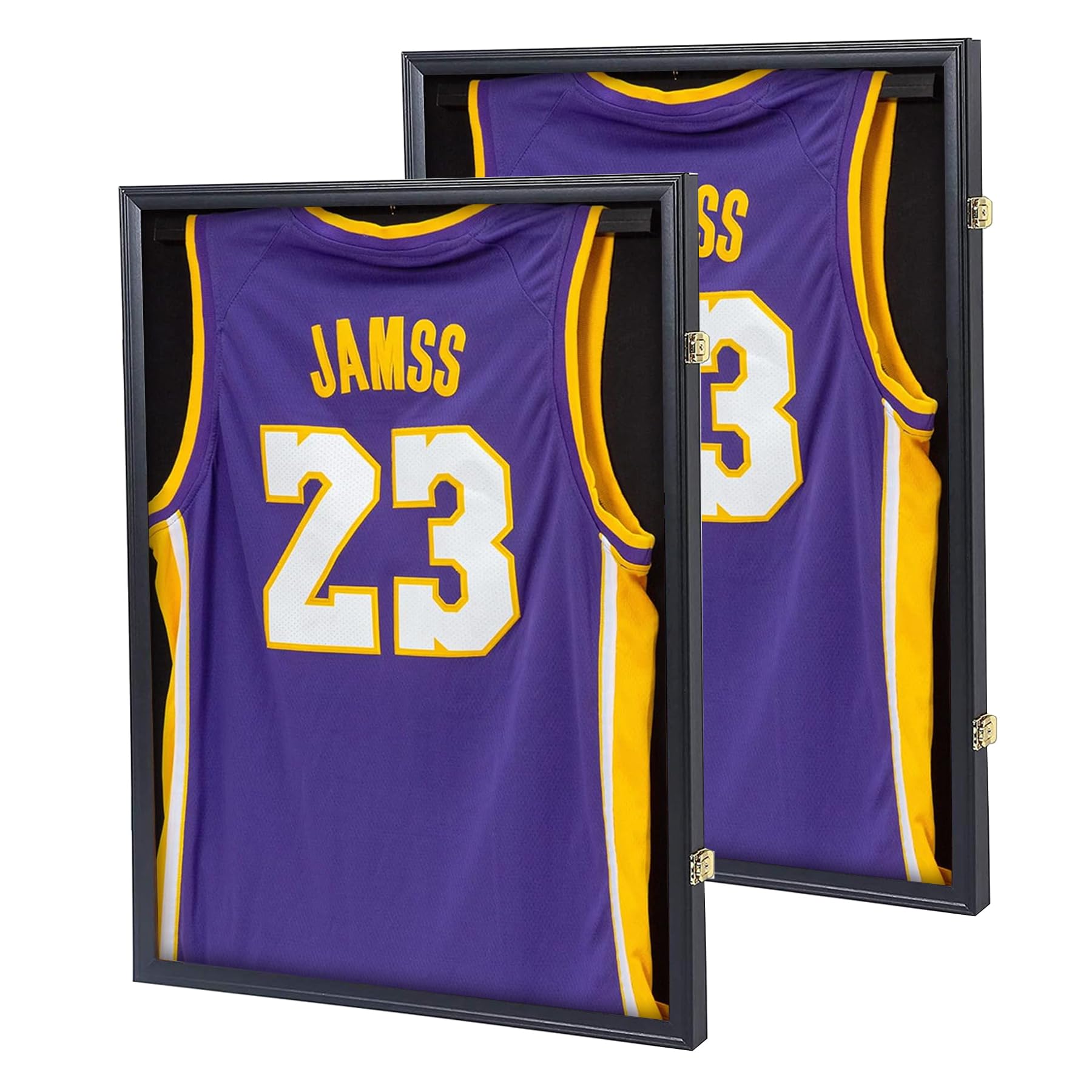 Zmiky Lockable Shadow Box Sports Jersey Frame for Multi-Sport Jerseys, 2pc