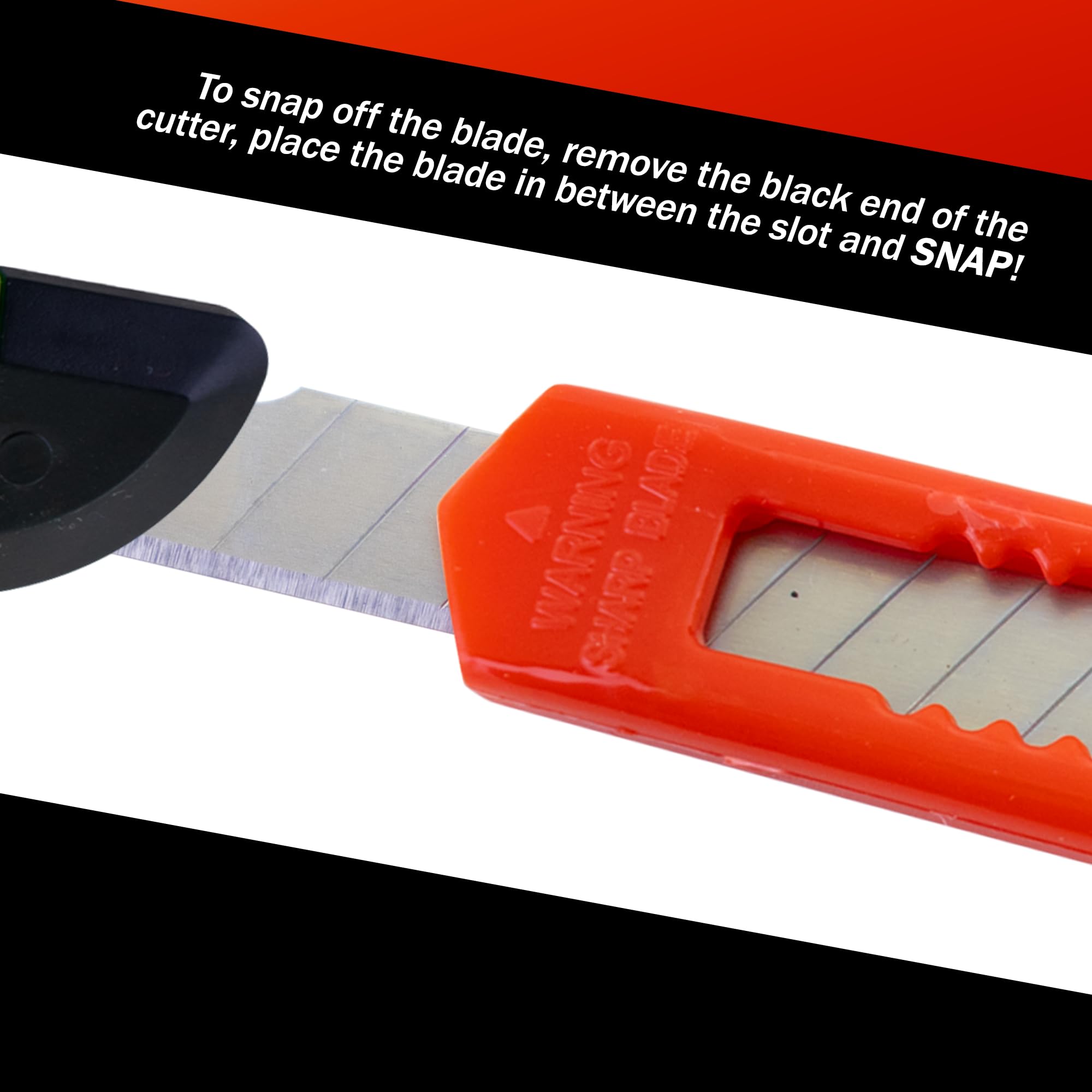 5 Bulk Small Red Utility Knife Box Cutters Snap Off Blade 9MM