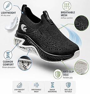 Buy Allen Cooper Men's Lightweight Slip-On Running Shoes