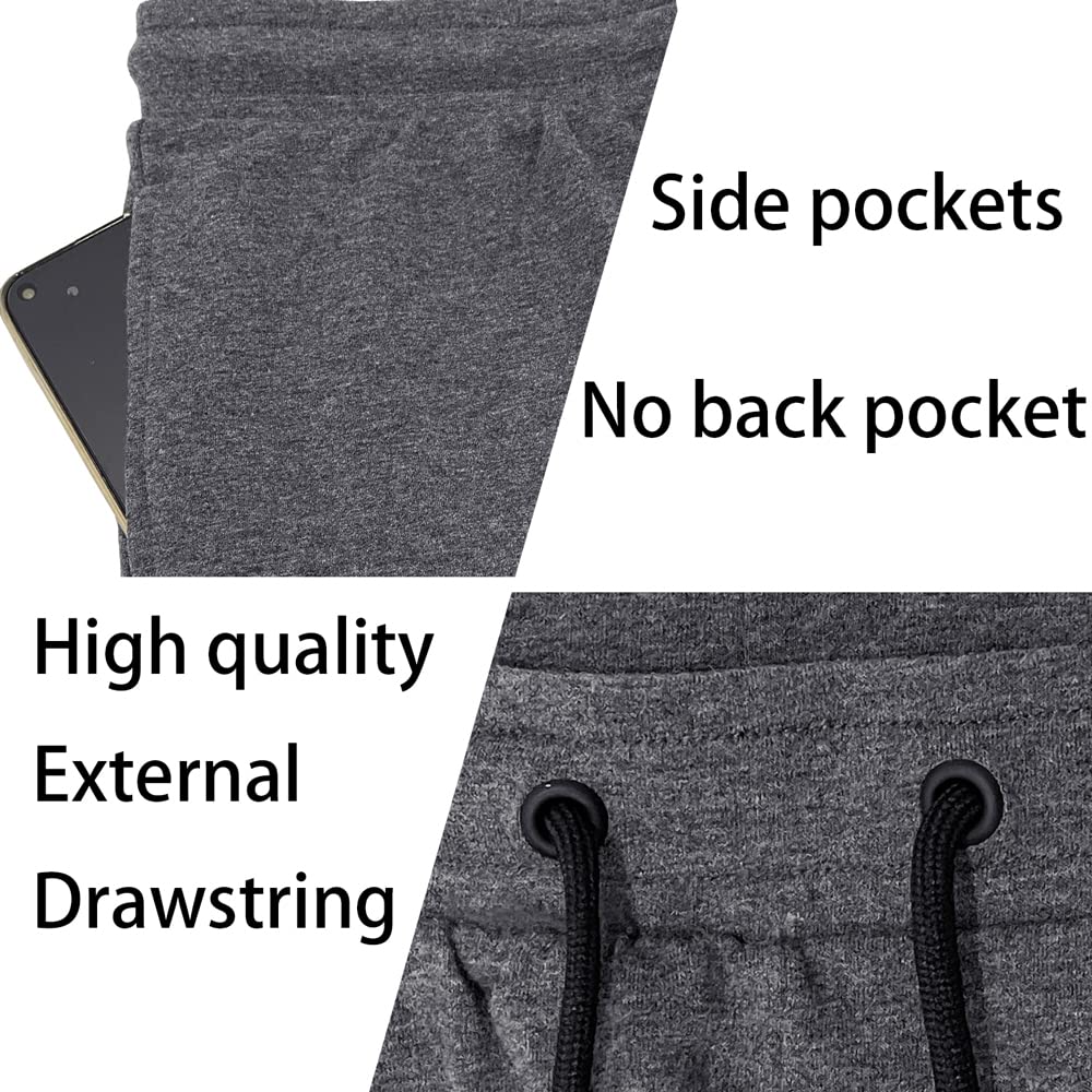 Lehmanlin Pantaloncini Uomo Sportivi Allenamento da Uomo con Tasche Shorts in Ccotone da Bodybuilding da 12,7cm Cucitura Interna