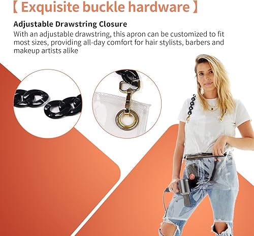 Miniatura 6 de Delantal transparente para estilista, delantal transparente e impermeable para peluquero o estilista de uñas