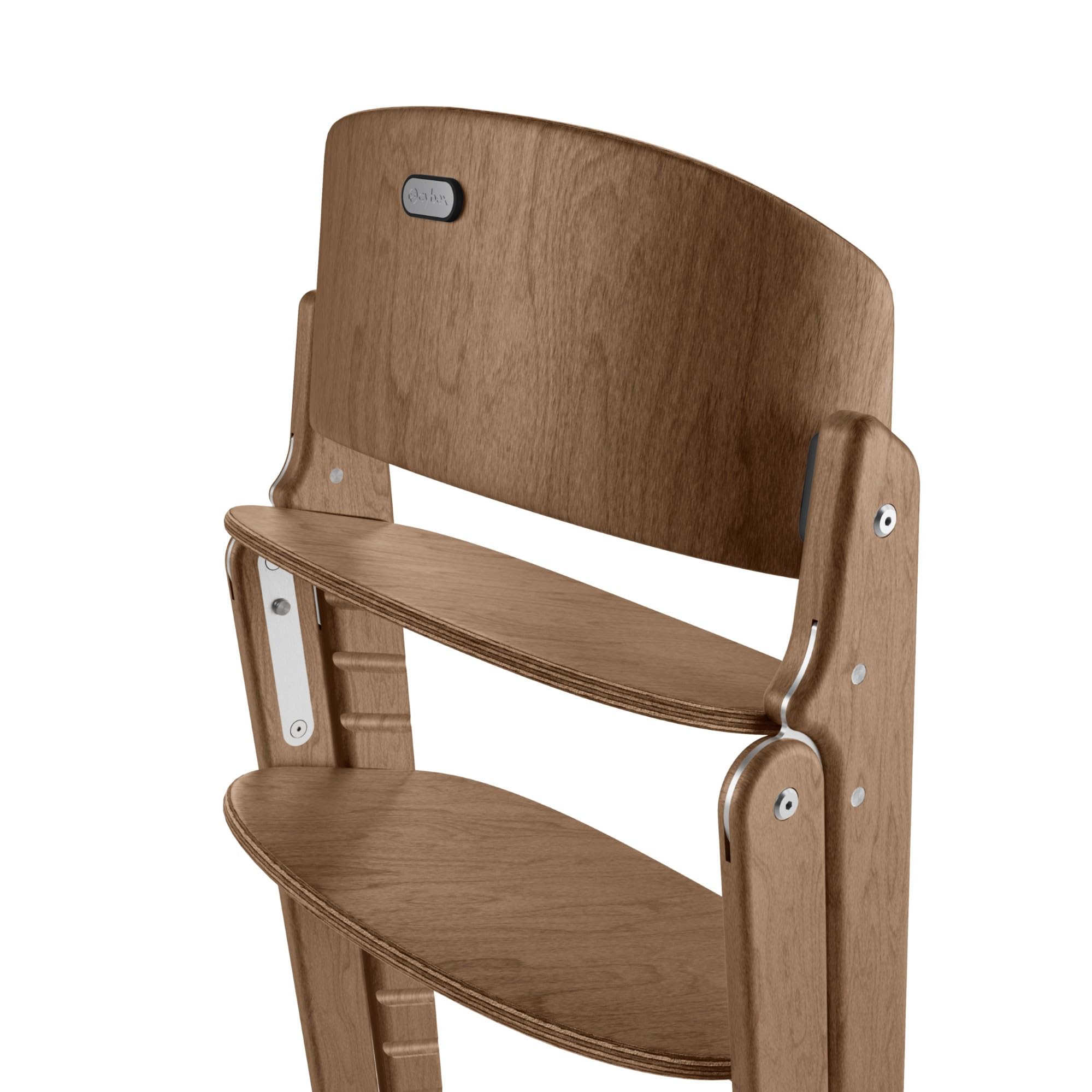 CYBEX Gold CLICK & FOLD Krzesełko do karmienia Zestaw 4w1, Od urodzenia do 99 lat, W zestawie z leżaczkiem Gold Bouncer Nest, zestawem Baby Set i tacką, Dark Natural