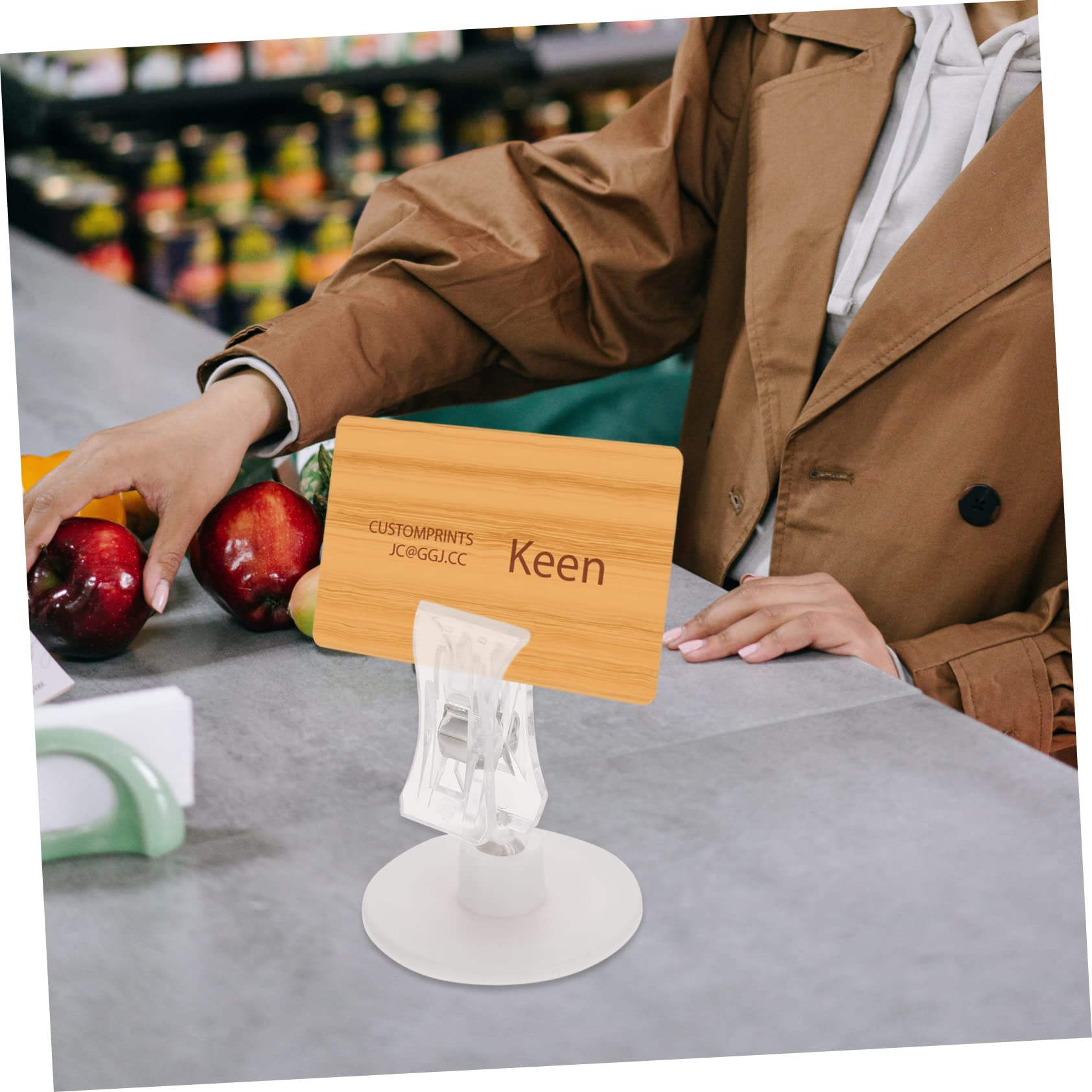 48pezzi Clip Stands Per Etichette Rotanti Plastica Da Supporti Pubblicitari Trasparenti Per Negozi e Supermercati Facili Resistente Alla Rottura
