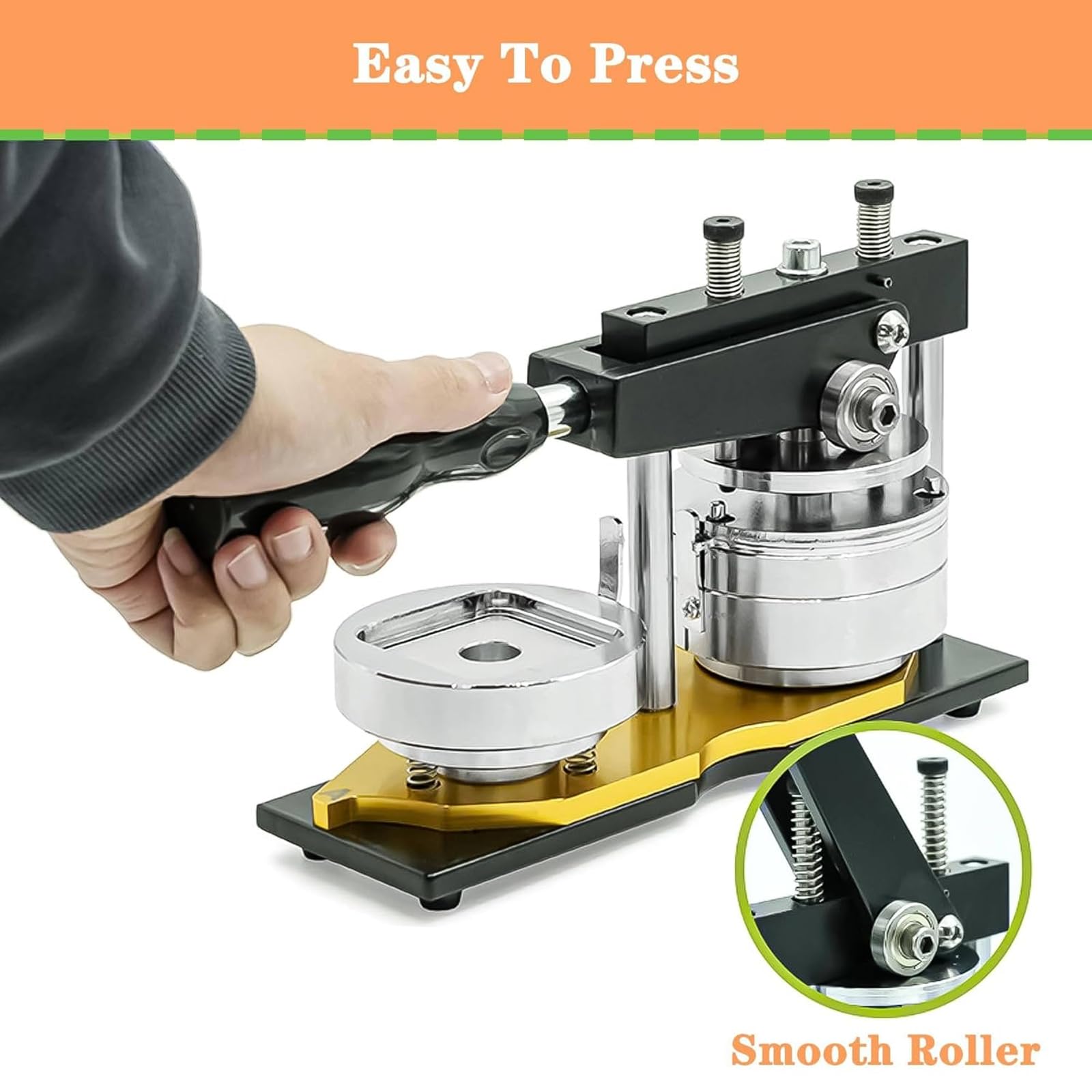 50x50 mm quadratische Foto-Kühlschrankmagnet-Maschine mit Papierschneider – Erstellen Sie ganz einfach individuelle Magnete und Anstecker. Enthält 100 Magnetfo