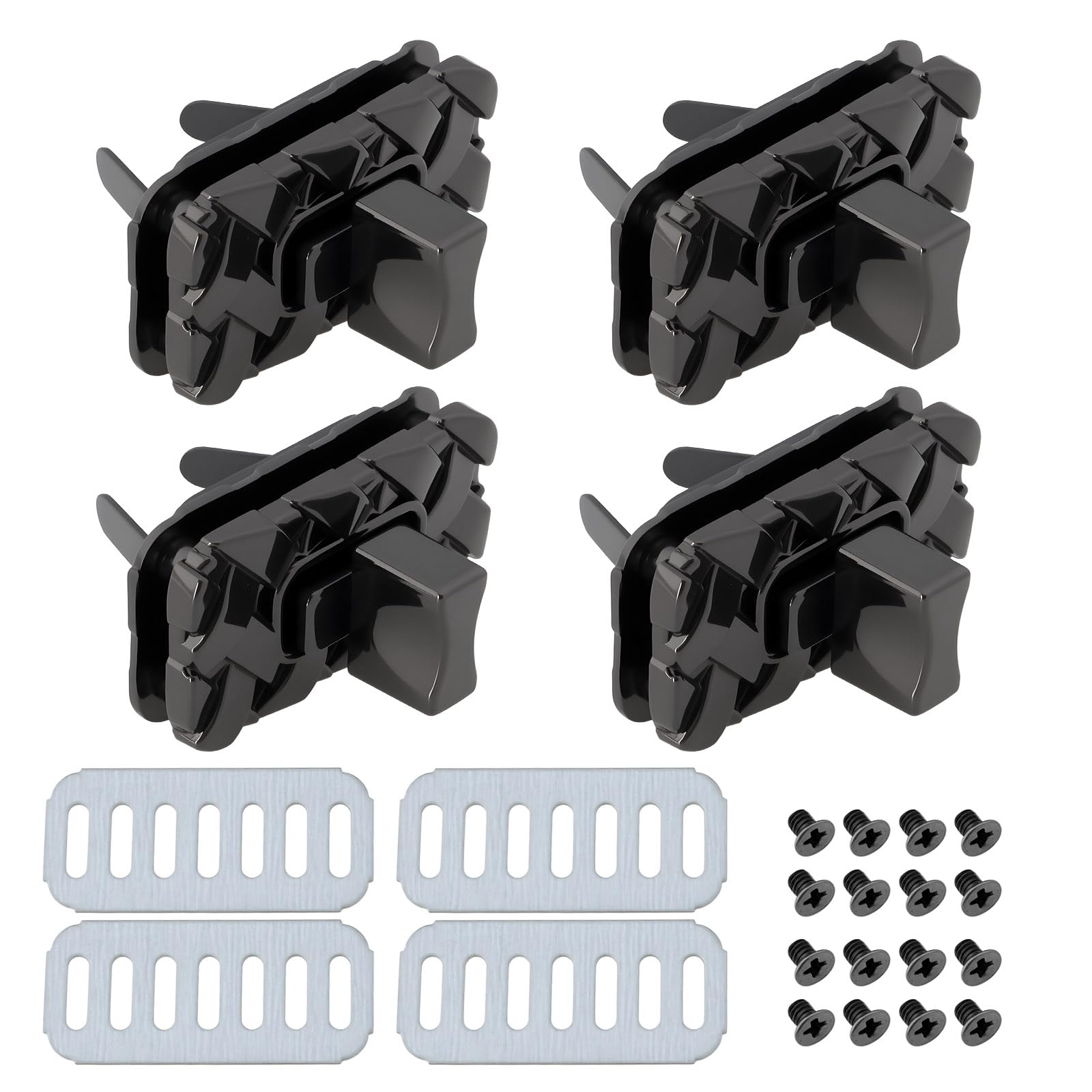 Fermoirs à visser 35x20mm pour réparer un sac à main cassé noir