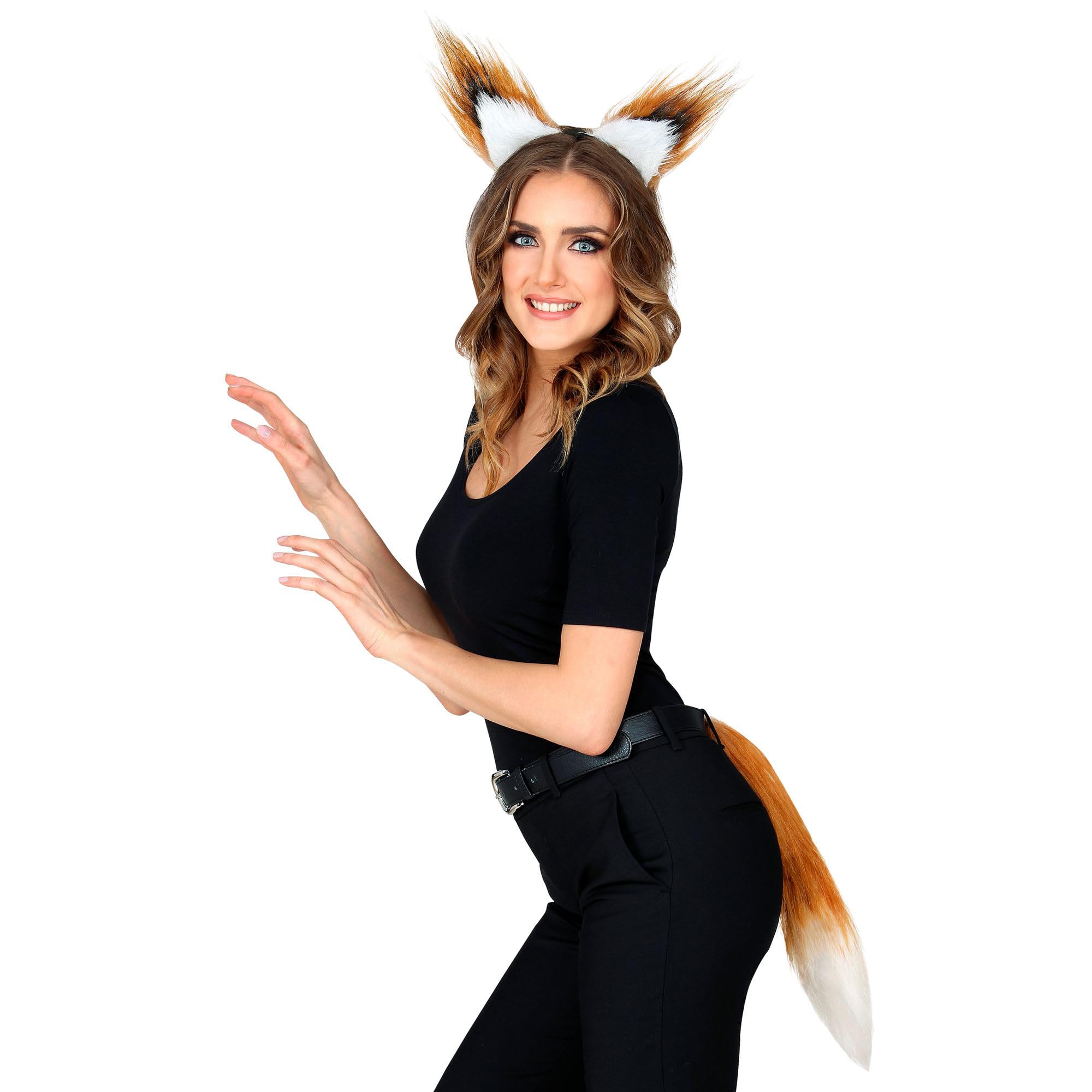 W WIDMANN MILANO Party Fashion - zestaw akcesoriów do kostiumu zwierzęcego | Zestaw kostiumowy z opaską na głowę i ogonem, różne motywy zwierzęce, cosplay, impreza tematyczna, teatr, karnawał