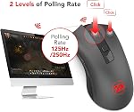 Redragon M652 Optique 2.4G Souris sans fil avec USB Récepteur, 2400 DPI Jeu portable & Les souris de bureau, 5 ajustable DPI Niveaux, 6 Boutons pour bureau, MacBook, Cahier, PC, Ordinateur portable