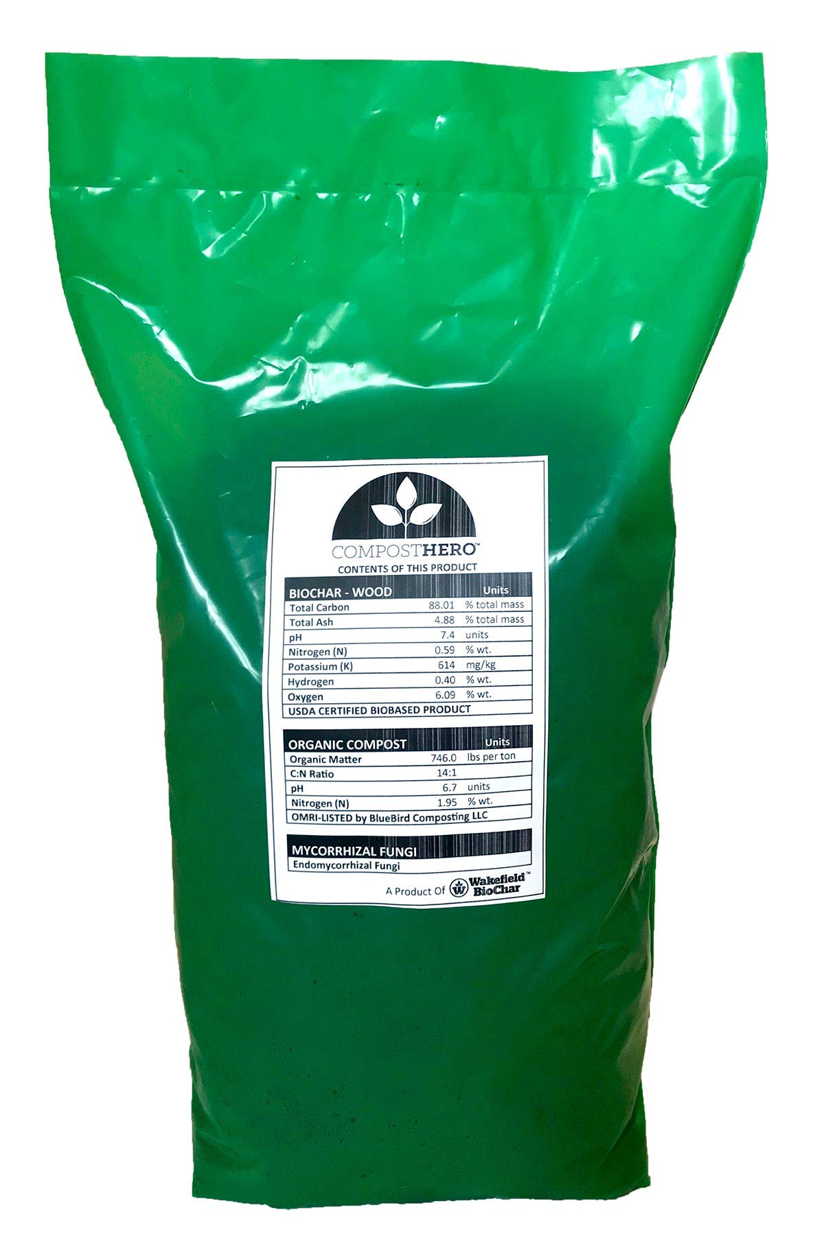 Buy Wakefield Compost Hero Biochar Blend Premium Aged Organic Compost with Mycorrhizal Fungi