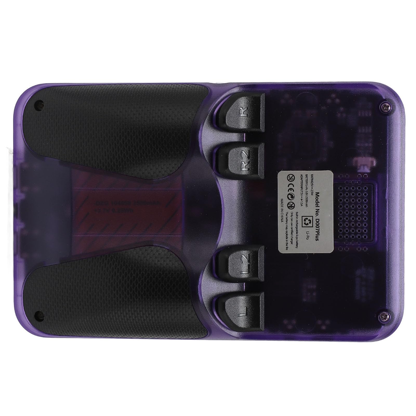 Console di Gioco Portatile Retro Dual Joystick Schermo da 3,5 Pollici Ad Alta Risoluzione per Intrattenimento di Gioco 64 GB Incluso (Viola traslucido)