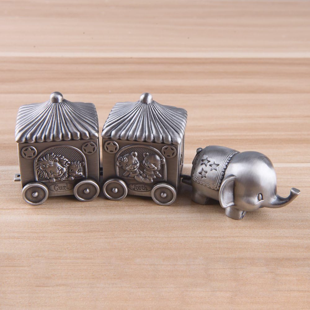 Feyarl First Curl and Tooth Elephant Keepsake Box Fairy Teeth Box for Christmas Kids Shower Birthday Gift