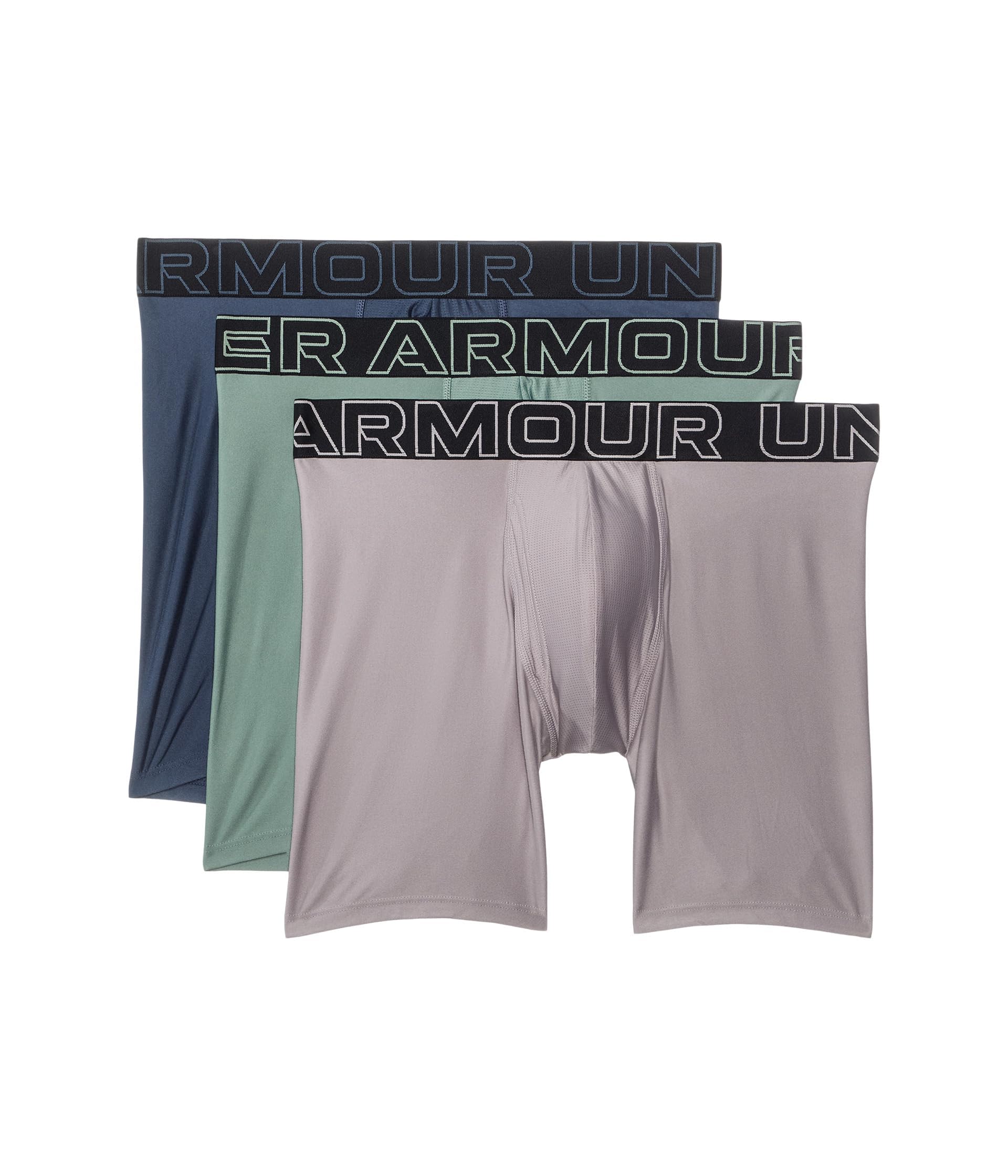 Under Armour 3-Pack Performance Tech Solid 6" Boxer Briefs