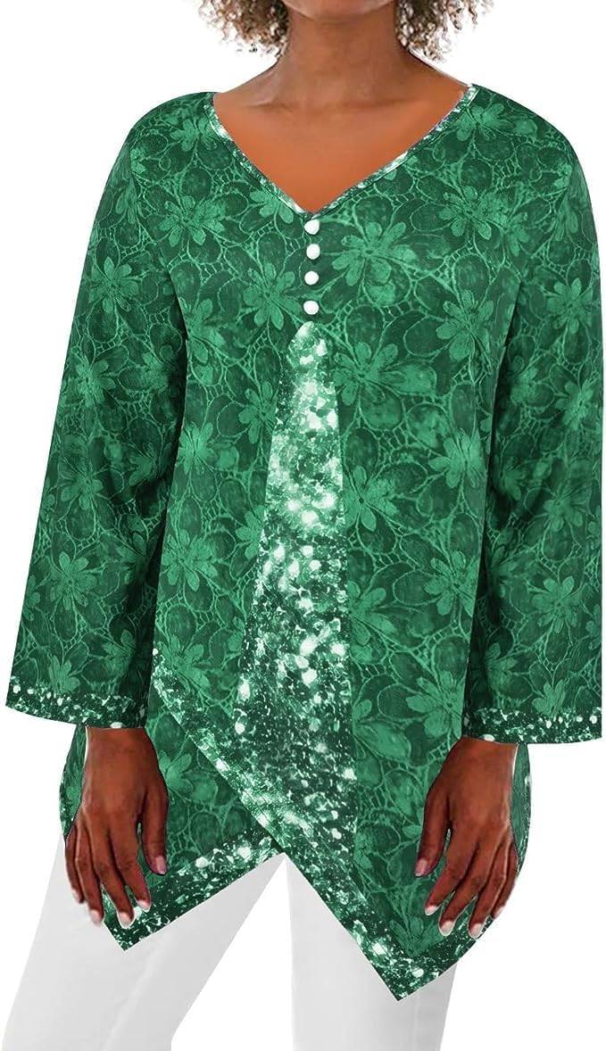 XSTH レディース 七分袖 チュニック トップス ルーズ フィット ドレッシー カジュアル Vネック フローラル ヴィンテージ ブ XSTH  レディース 七分袖 チュニック トップス ルーズ フィット ドレッシー カジュアル Vネック フローラル ヴィンテージ ブ 抜け感Vネック／ ７分  ... XSTH レディース 七分袖 チュニック トップス ルーズ フィット ドレッシー カジュアル Vネック フローラル ヴィンテージ ブ