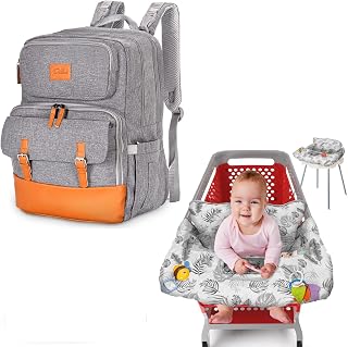 Baby Items: Diaper Bag & Shopping Cart Cover