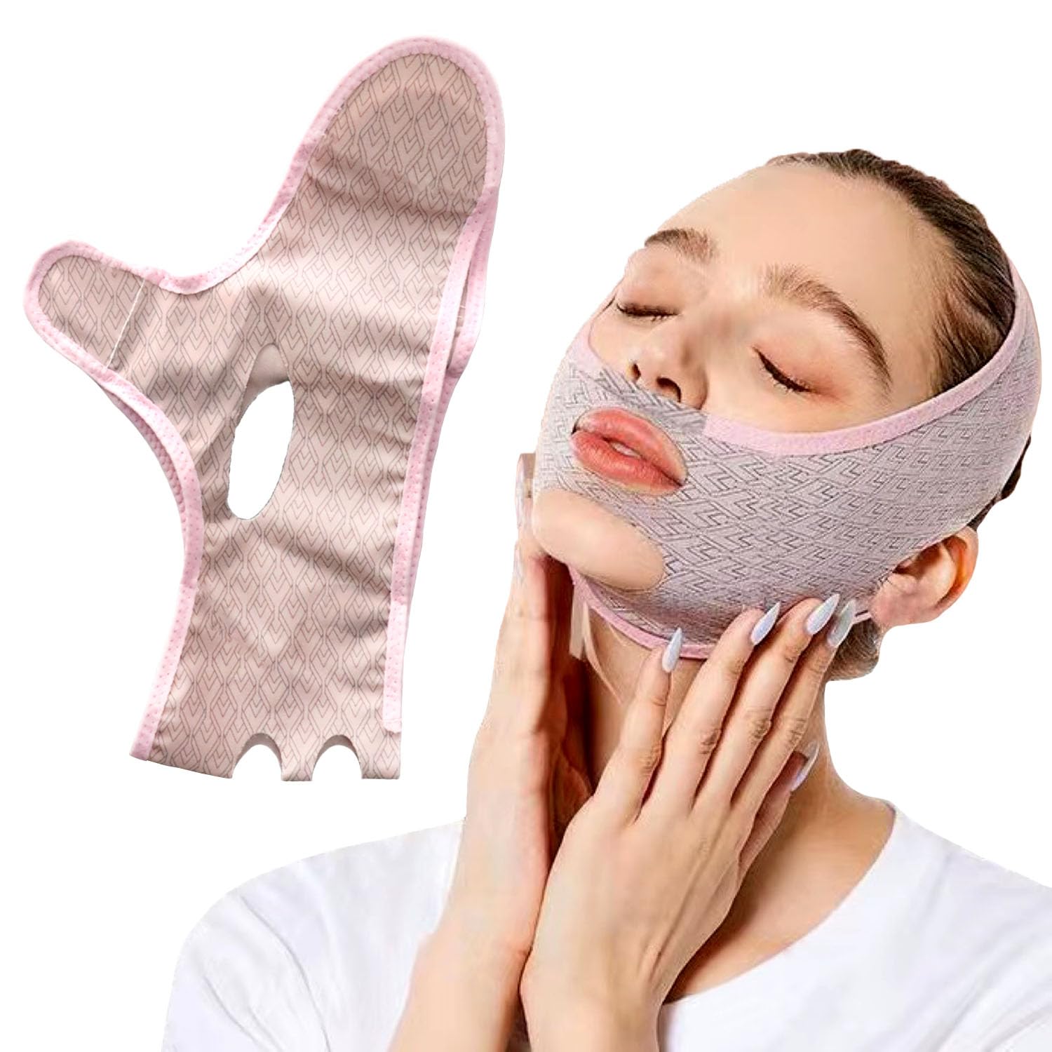 1 Pack V Line Shaping Face Masks, Face Sculpting Sleep Mask for Women Face Tightening Chin Mask Double Chin Tightener